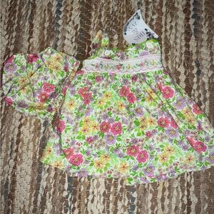 Iris & Ivy Floral Casual Dress with Hat - Pink, Yellow, Green